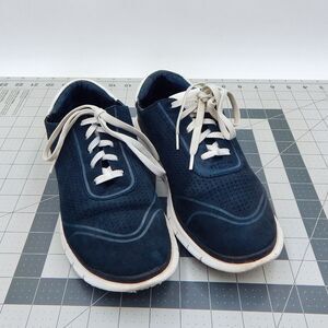 Vionic Riley Casual Sneaker Shoes Womens 9 Wide Navy Leather 355Riley/ITVW4990